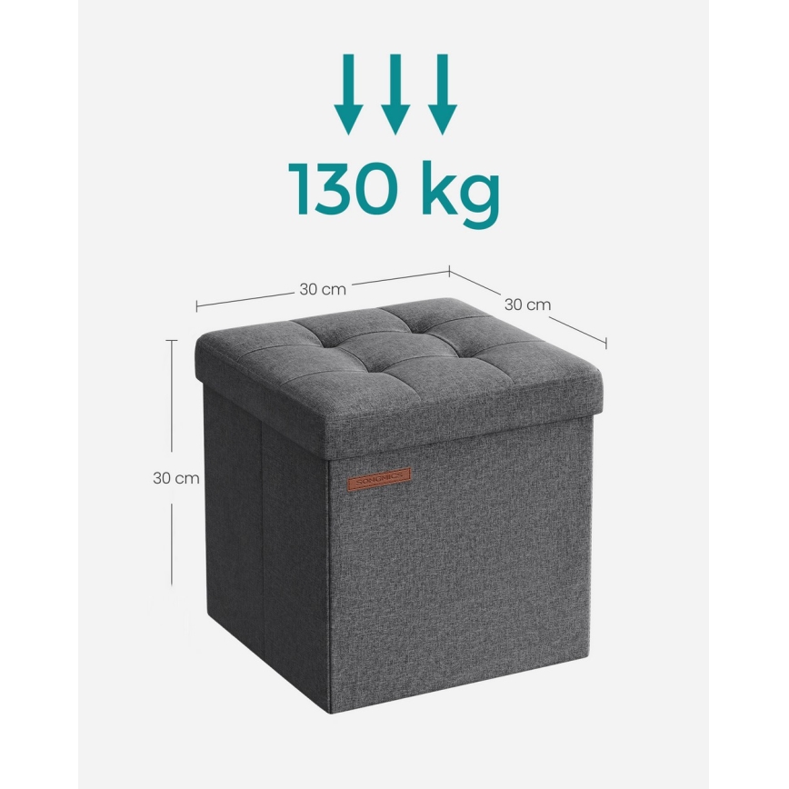 Tabure SULTAN 30x30 cm siva