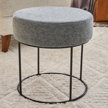 Taburet JAVI Ø 40 cm, siv