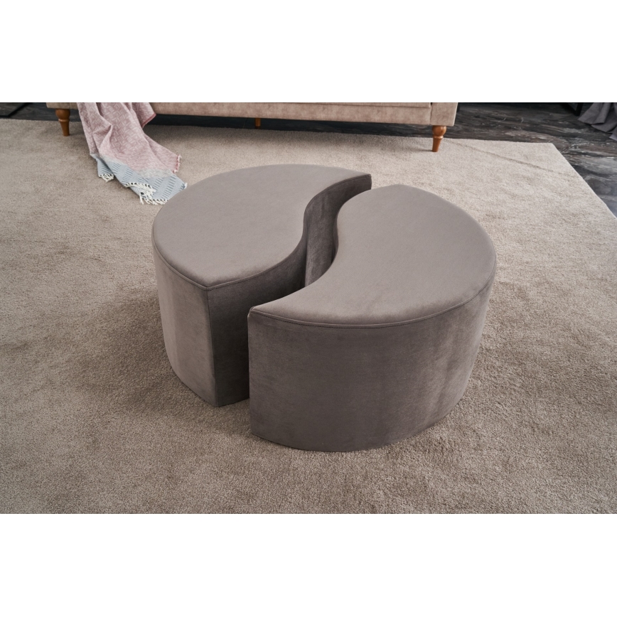 Taburet JING Ø 80 cm, rjav