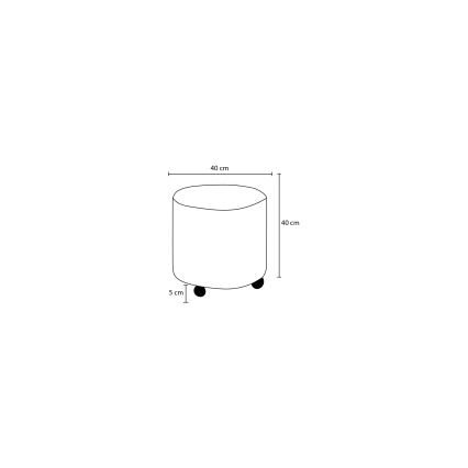 Taburet KIMA, premer 40 cm, krem/siva