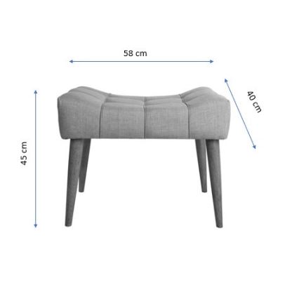 Taburet LUMI 40x58 cm kremna