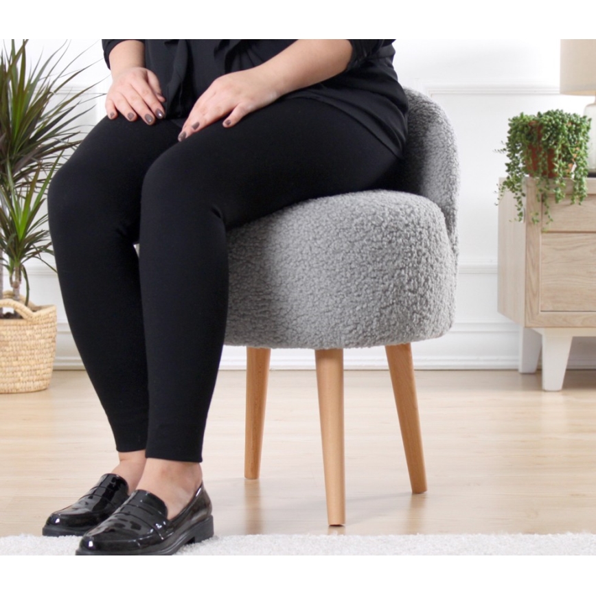 Taburet MIKI premer 46 cm siv