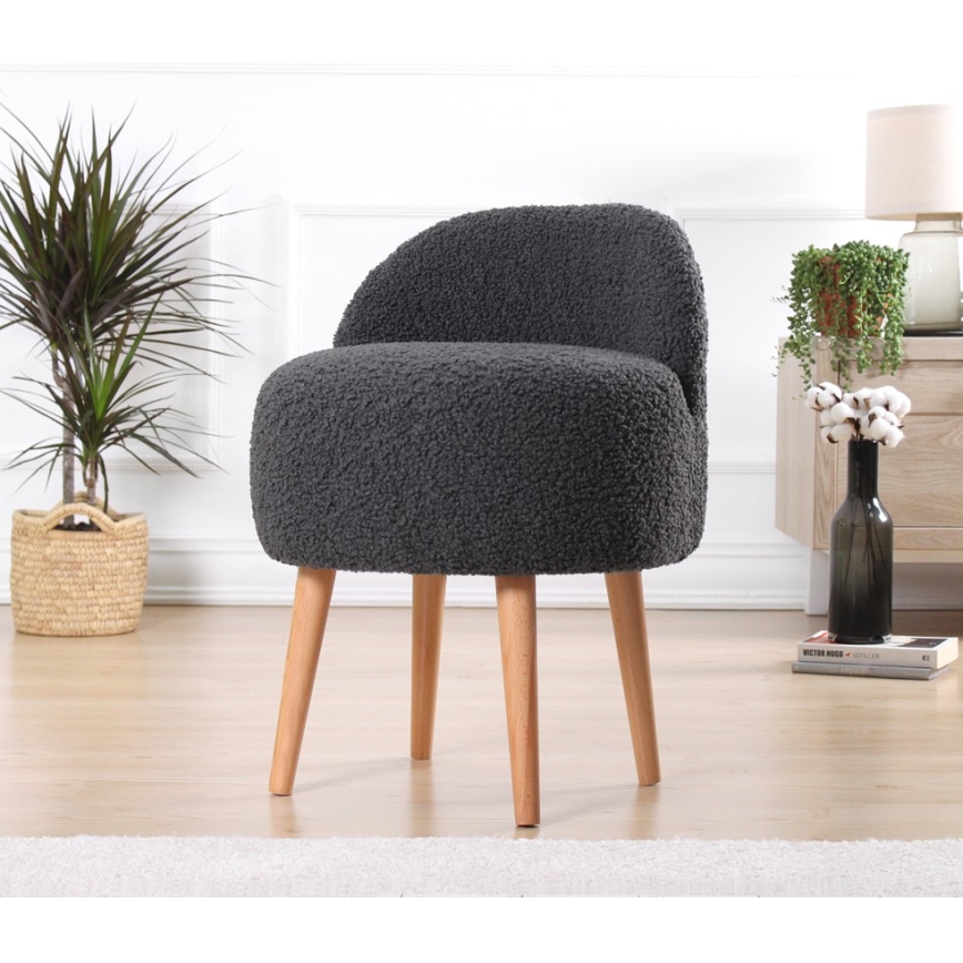 Taburet MIKI, premer 46 cm, temno siva