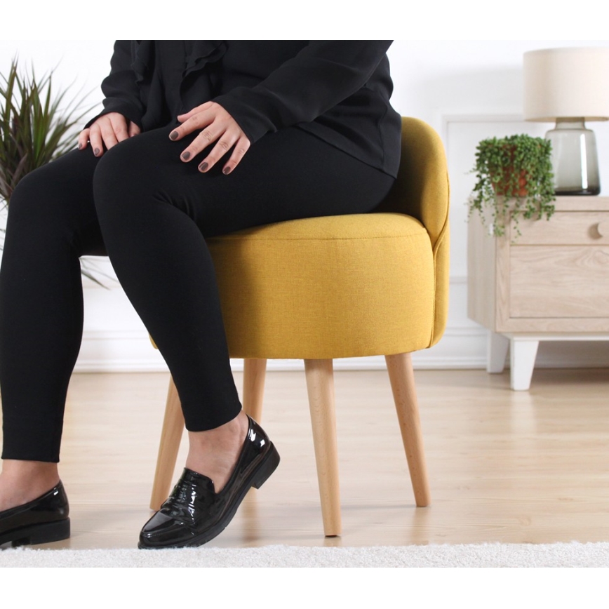 Taburet NIKI, premer 46 cm, rumene barve