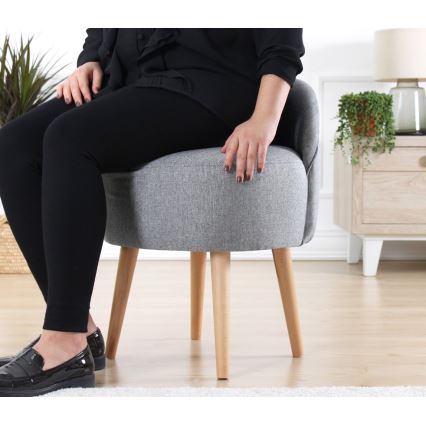 Taburet NIKI, premer 46 cm, siva