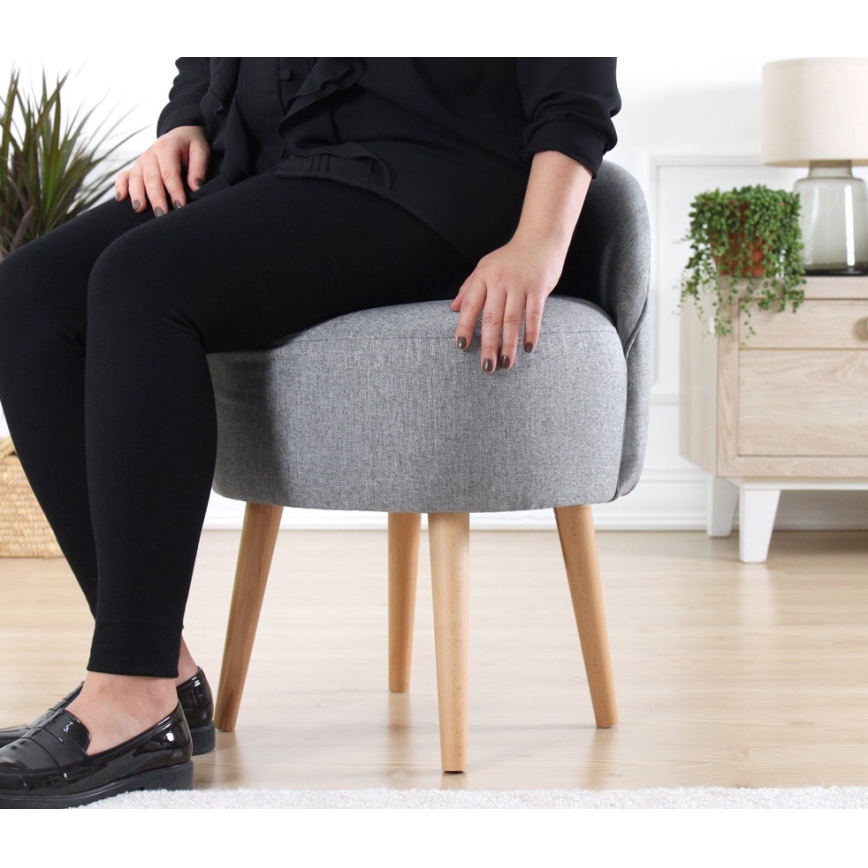 Taburet NIKI, premer 46 cm, siva