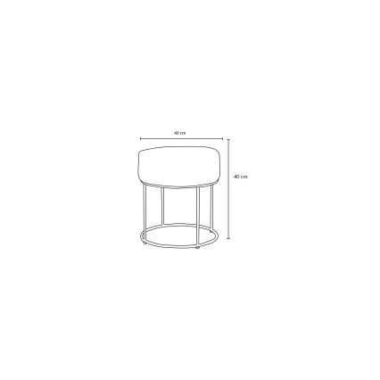 Taburet RELO, premer 40 cm, bež