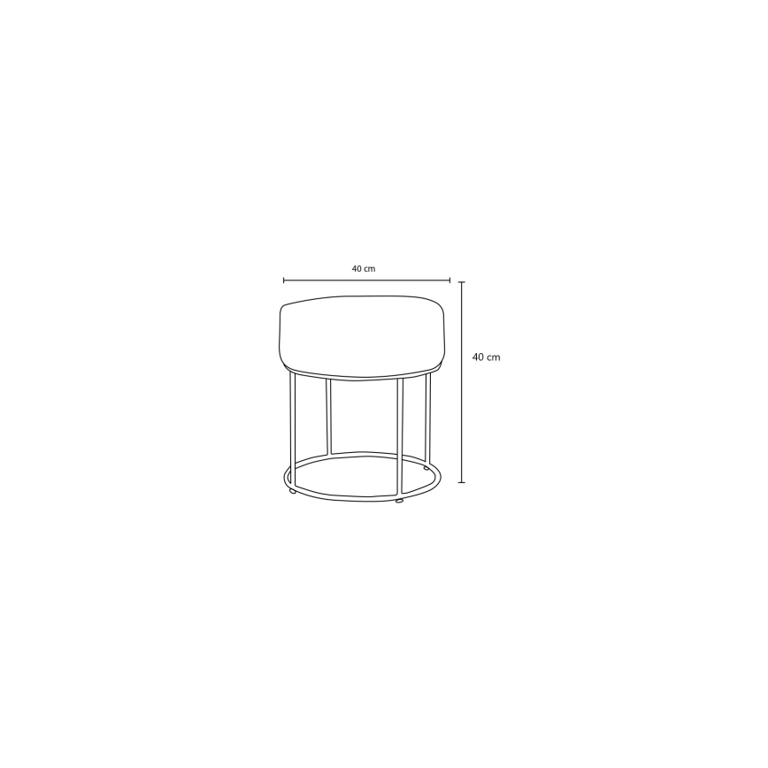 Taburet RELO, premer 40 cm, bež