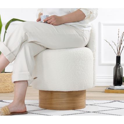 Taburet RIKI 40x47 cm bela