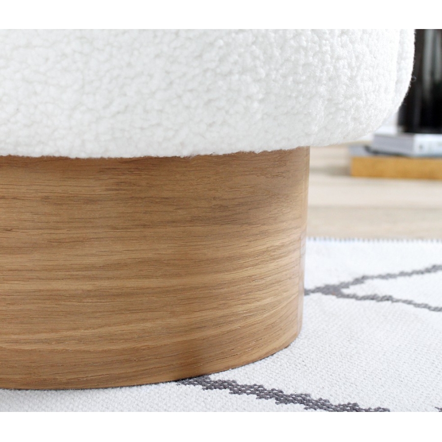 Taburet RIKI 40x47 cm bela