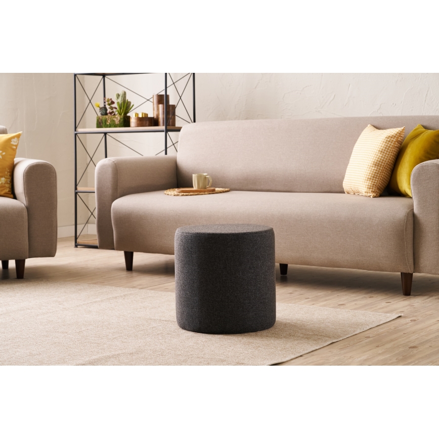 Taburet RONDO, premer 40 cm, temno rjav