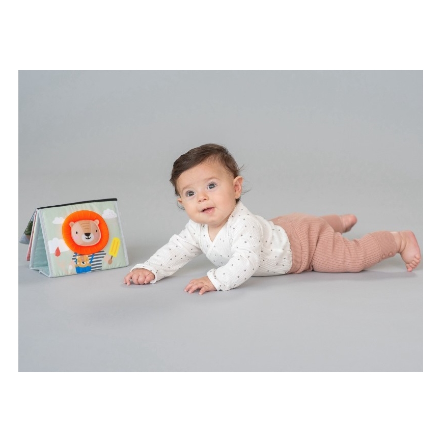 Taf Toys - Otroška tekstilna knjiga z ogledalom savana
