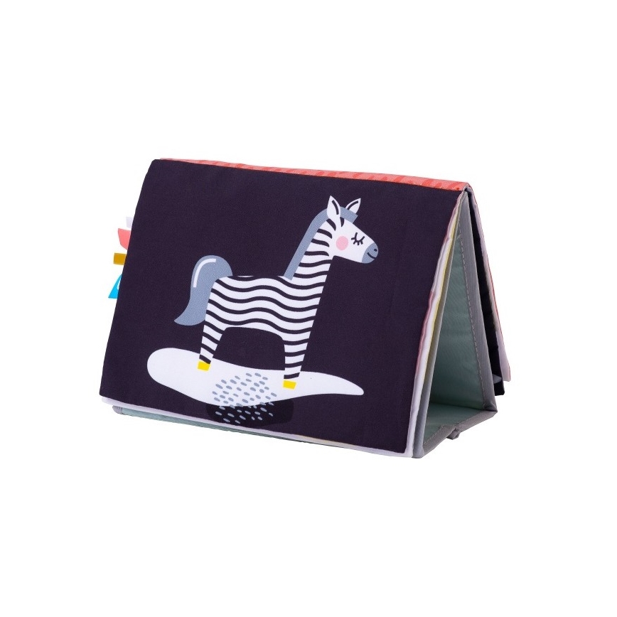 Taf Toys - Otroška tekstilna knjiga z ogledalom savana