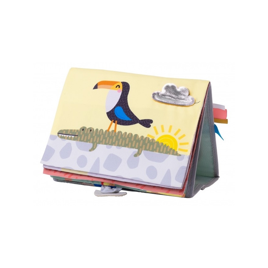 Taf Toys - Otroška tekstilna knjiga z ogledalom savana