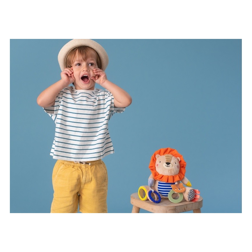 Taf Toys - Plišasta igrača z grizali 25 cm lev