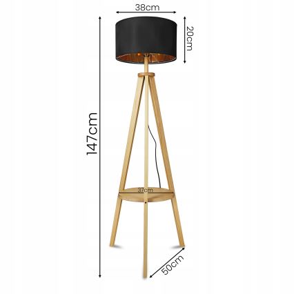 Talna svetilka 1xE27/40W/230V črna