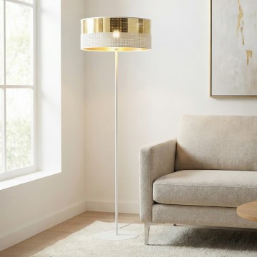 Talna svetilka LUX 1xE27/15W/230V bela/zlata