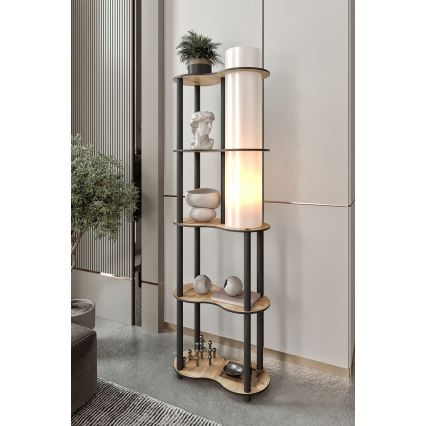 Talna svetilka s policami NOTO 1xE27/40W/230V bežna/črna