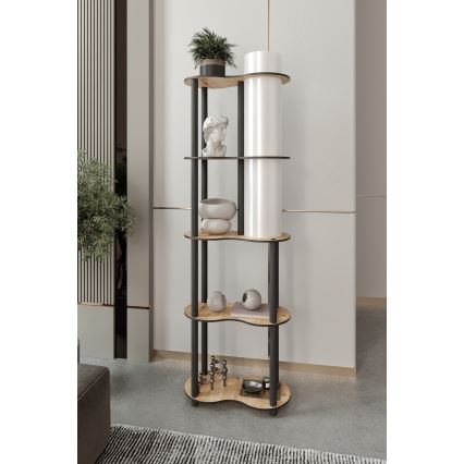 Talna svetilka s policami NOTO 1xE27/40W/230V bežna/črna