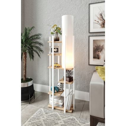 Talna svetilka s policami VOGUE 1xE27/40W/230V 160 cm bela