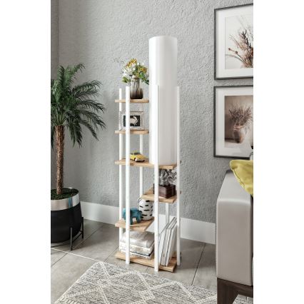 Talna svetilka s policami VOGUE 1xE27/40W/230V 160 cm bela
