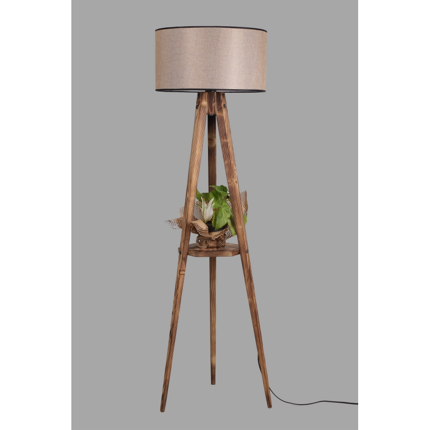 Talna svetilka TRIPOD 1xE27/60W/230V bež/rjava