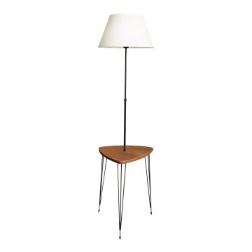 Talna svetilka z mizo 1xE27/40W/230V črna/rjava