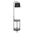 Talna svetilka z mizo 1xE27/60W/230V USB črna