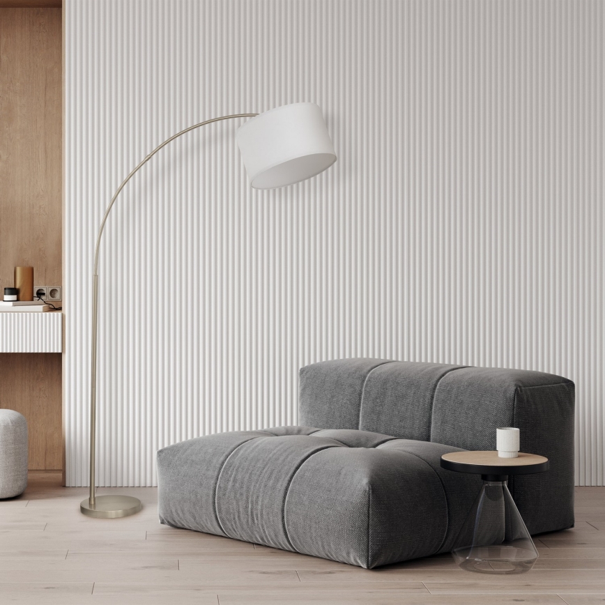 Talna svetilka ZENITH 1xE27/15W/230V matni krom/bela