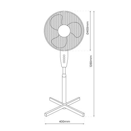 Talni ventilator STANDING 128 cm 45W