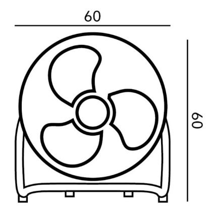 Talni ventilator VIENTO 100W/230V krom