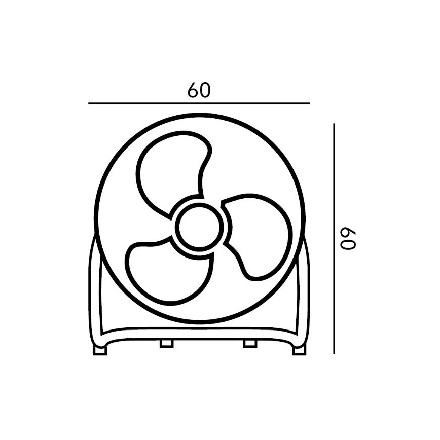 Talni ventilator VIENTO 100W/230V krom