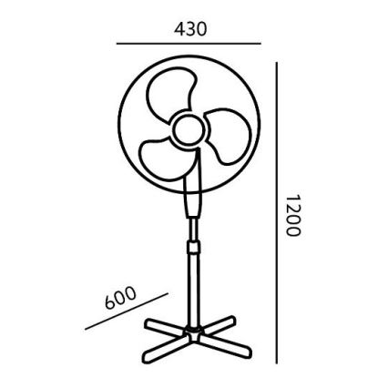 Talni ventilator VIENTO 45W/230V bel