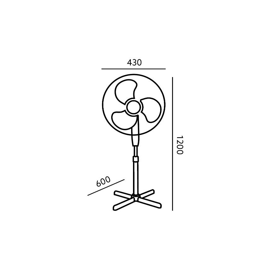 Talni ventilator VIENTO 45W/230V bel