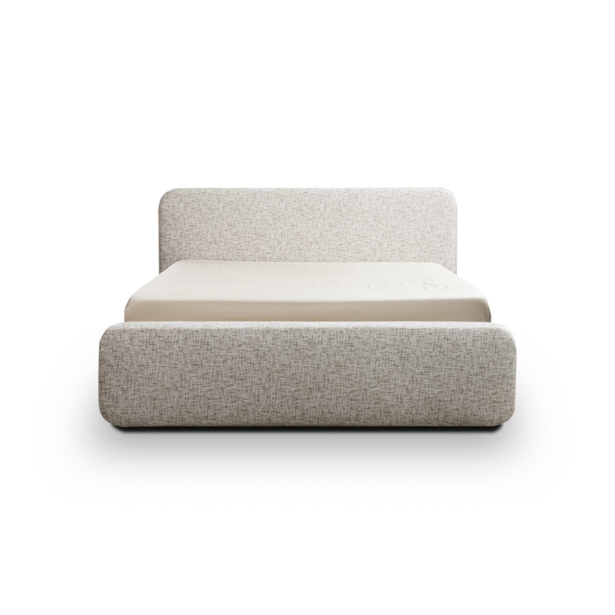 Tapecirana postelja brez vzmetnice LAJLA 180x200 cm bež