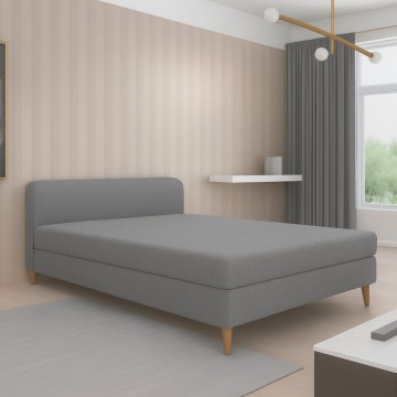 Tapecirana postelja BRISBANE 110x200 cm siva