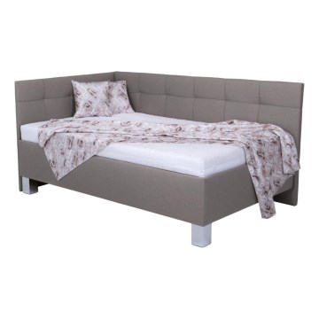 Tapecirana postelja MARIA PETITE 120x200 cm z vgrajenim prostorom za shranjevanje, brez vzmetnice, taupe
