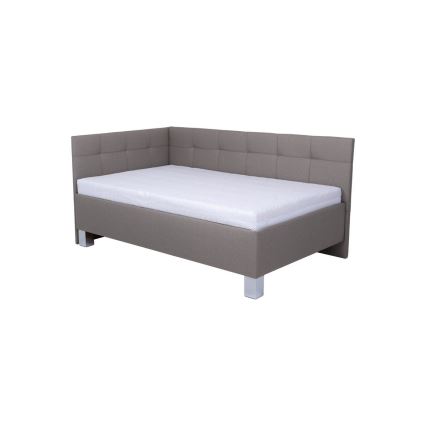 Tapecirana postelja MARIA PETITE 120x200 cm z vgrajenim prostorom za shranjevanje, brez vzmetnice, taupe