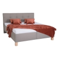 Tapecirana postelja MARIA s prostorom za shranjevanje brez vzmetnice 180x200 cm taupe