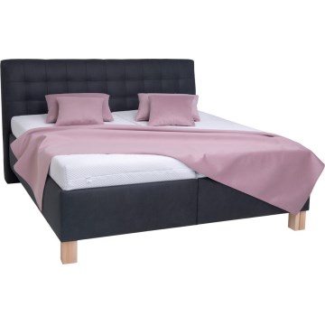 Tapecirana postelja s prostorom za shranjevanje brez vzmetnice VIOLET 160x200 cm antracit