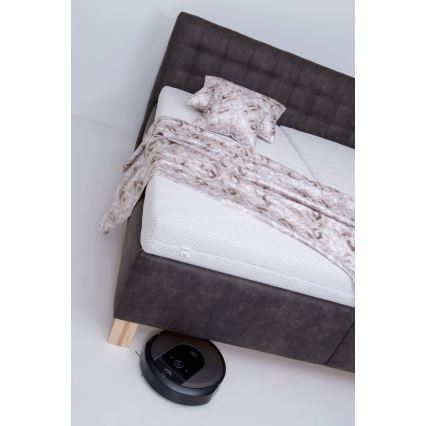 Tapecirana postelja s shranjevalnim prostorom brez vzmetnice VIOLET 160x200 cm temno siva