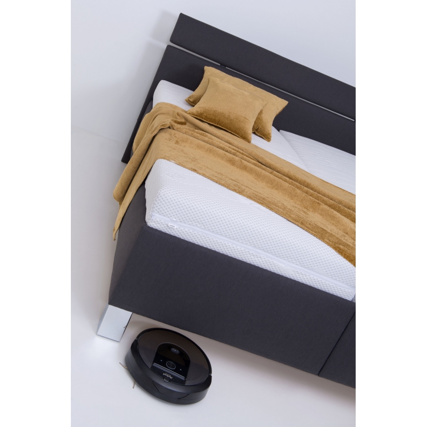 Tapecirana postelja z dodatnim prostorom za shranjevanje brez vzmetnice ALIS 160x200 cm antracit