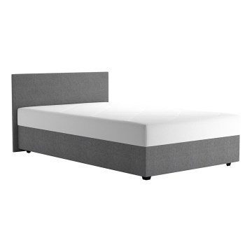 Tapecirana postelja z prostorom za shranjevanje in vzmetnico DARIA 120x200 cm siva
