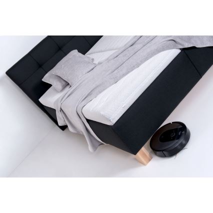 Tapecirana postelja z vzmetnico in shranjevalnim prostorom MARIA 180x200 cm antracit