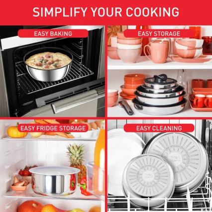 Tefal - 13-delni komplet posode INGENIO PREFERENCE ON iz nerjavečega jekla