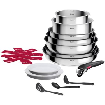 Tefal - 15-delni komplet posode INGENIO COOK iz nerjavečega jekla