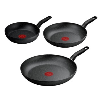 Tefal - 3-delni komplet ponev DARK ESSENTIAL