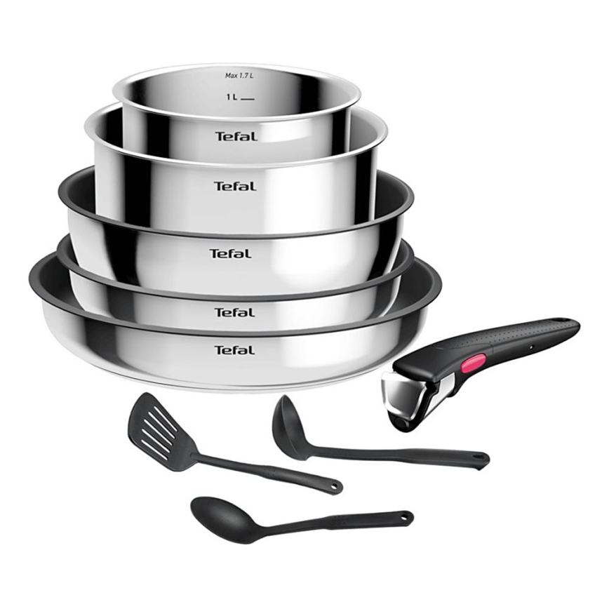 Tefal - 9-delni set posode INGENIO COOK iz nerjavečega jekla