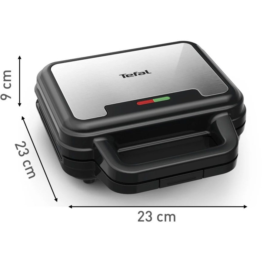 Tefal - Aparat za sendviče ULTRA COMPACT 3v1 700W/230V črna/mat krom