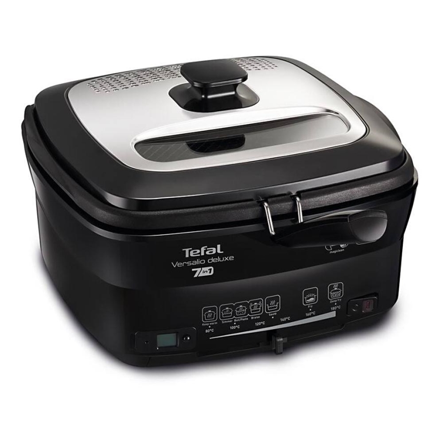 Tefal - Cvrtnik 2 l VERSALION DE LUXE 7in1 1600W/230V črna